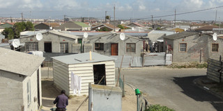 Khayelitsha, Cape Town, South Africa Several small huts in the area of Khayelitsha in Cape Town