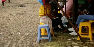 Bushaltestelle in Addis Ababa, Äthiopien